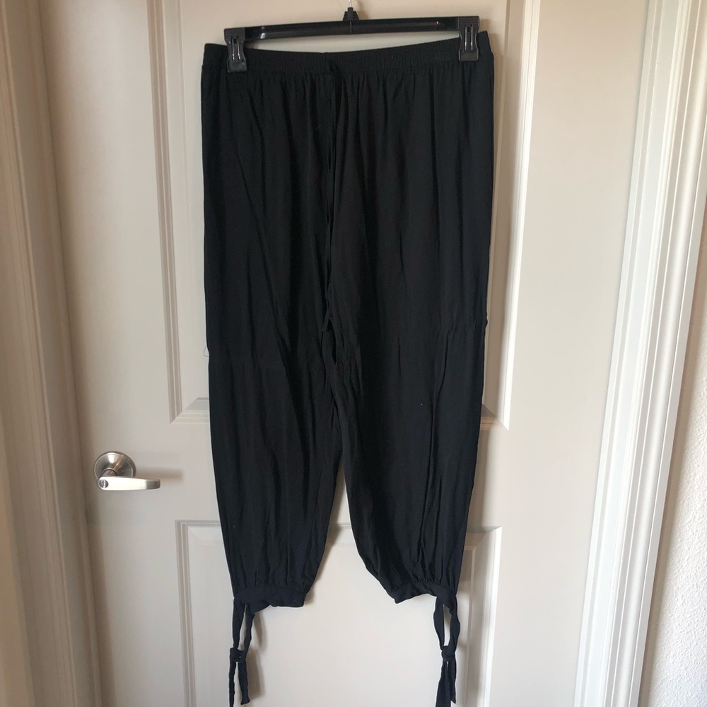 Shein Black Open Leg Tie Pants *never worn*
